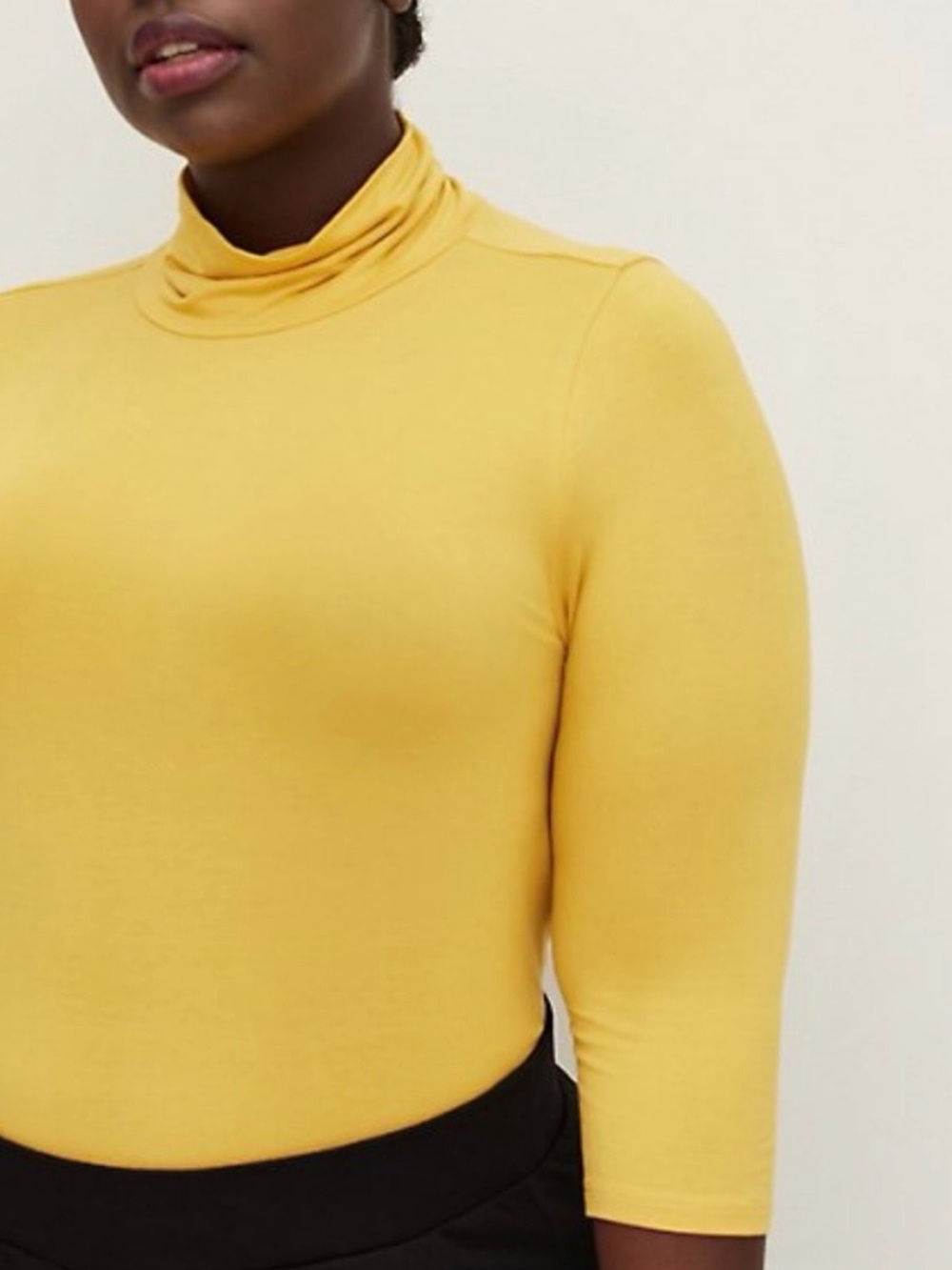 NWT Torrid Yellow Gold Turtleneck 3/4 Sleeve